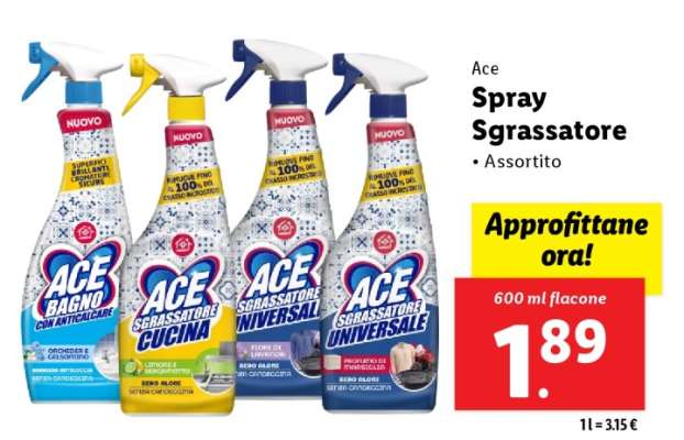 Ace Spray Sgrassatore