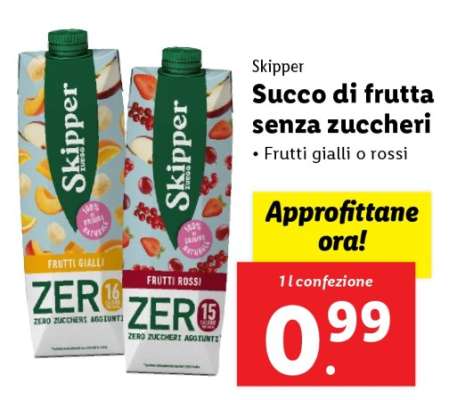 Skipper Succo di frutta senza zuccheri