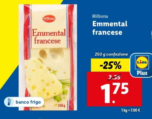 Milbona Emmental francese
