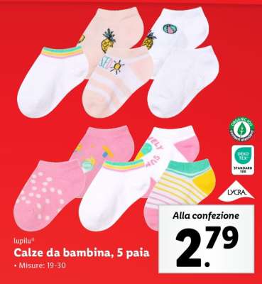 lupilu Calze da bambina, 5 paia