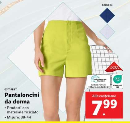 Pantaloncini da donna