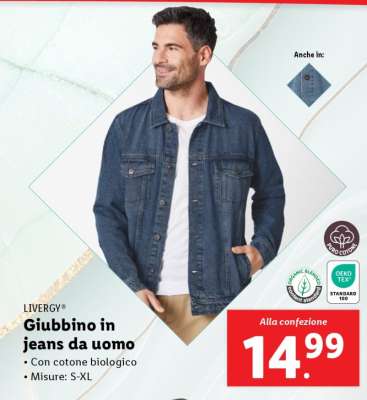 Giubbino in jeans da uomo