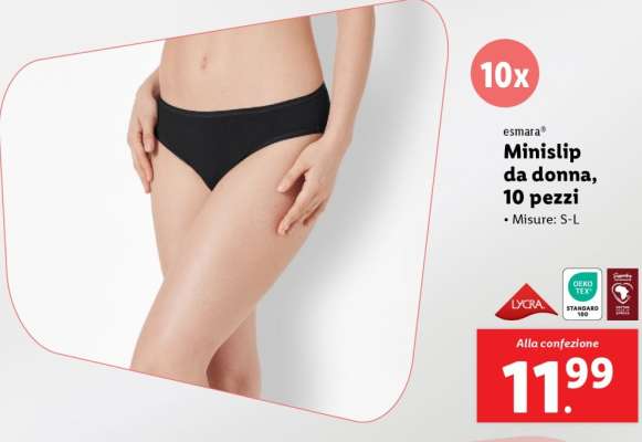 esmarà® Minislip da donna, 10 pezzi