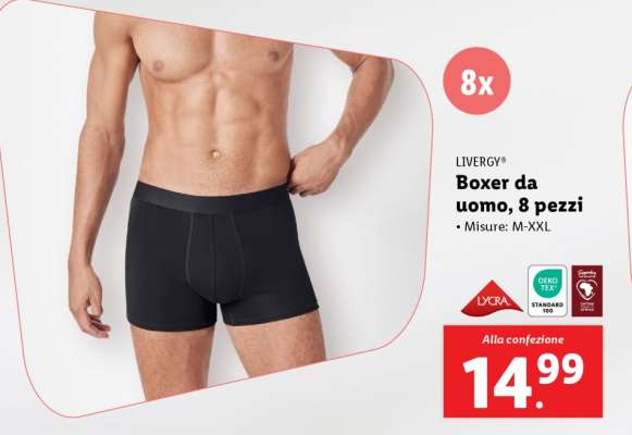 LIVERGY® Boxer da uomo, 8 pezzi