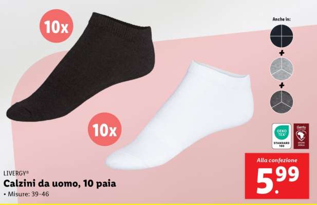 LIVERGY® Calzini da uomo, 10 paia