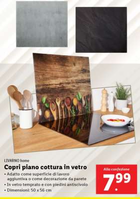 Copri piano cottura in vetro