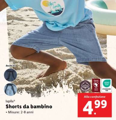 Shorts da bambino