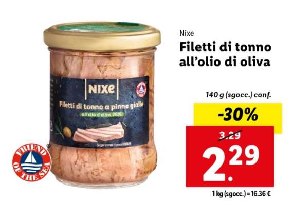 Nixe Filetti di tonno all’olio di oliva