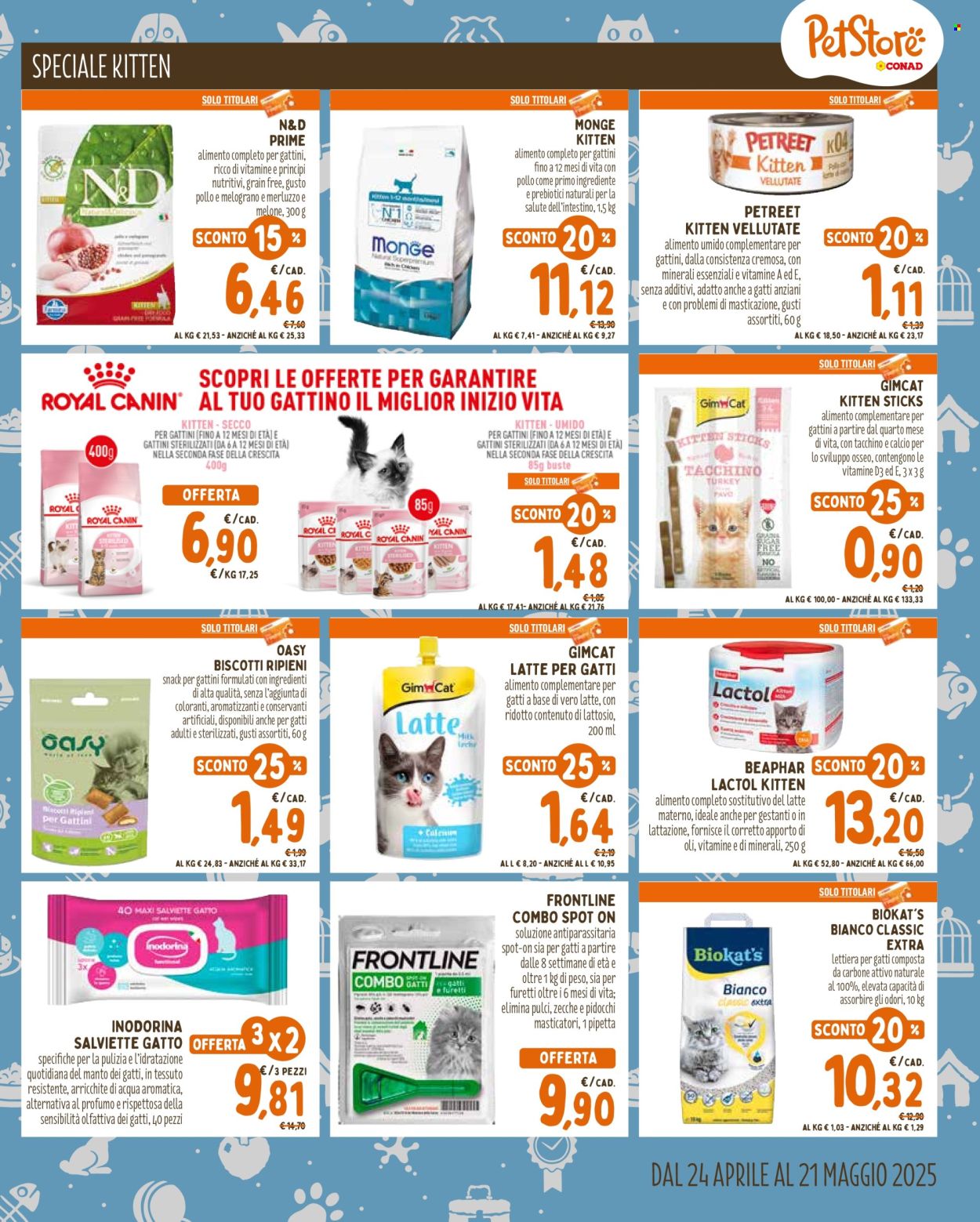 Volantino Pet Store Conad - 24/4/2025 - 21/5/2025. Pagina 1