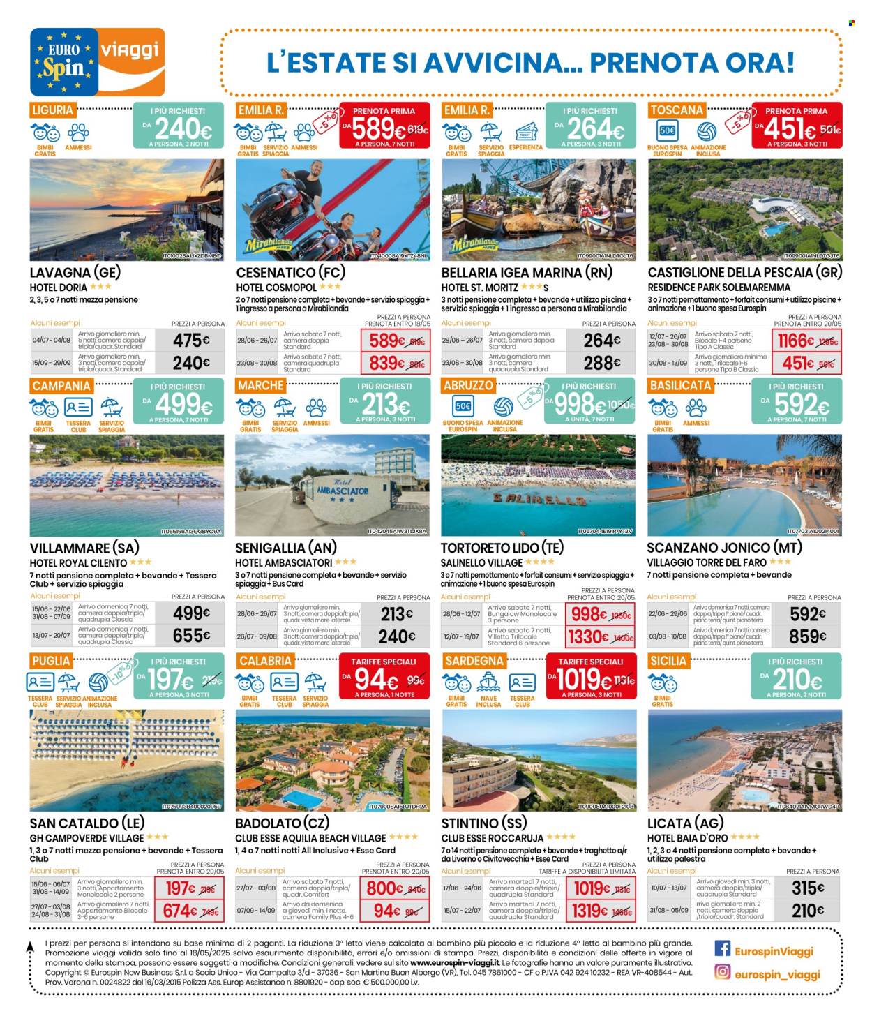 Volantino EuroSpin - 12/5/2025 - 18/5/2025. Pagina 1