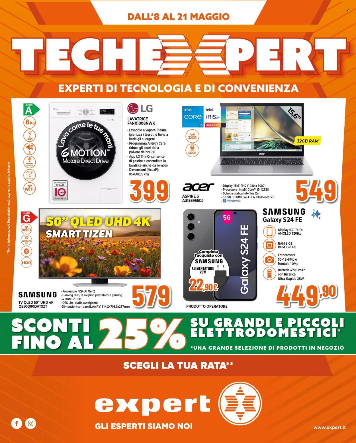 Volantino Expert - 8/5/2025 - 21/5/2025. Pagina 1