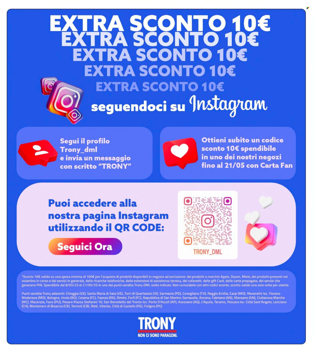 Volantino Trony - 8/5/2025 - 21/5/2025. Pagina 1