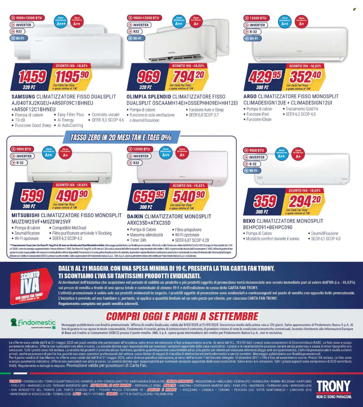 Volantino Trony - 8/5/2025 - 21/5/2025. Pagina 1