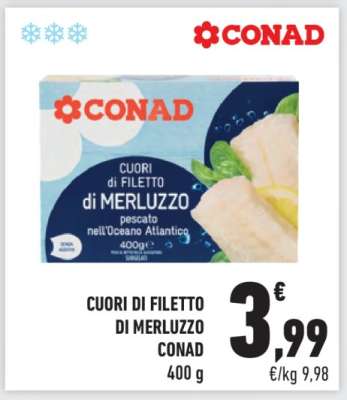 CUORI DI FILETTO DI MERLUZZO CONAD