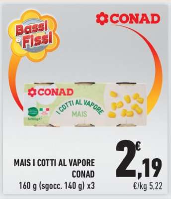 MAIS I COTTI AL VAPORE CONAD