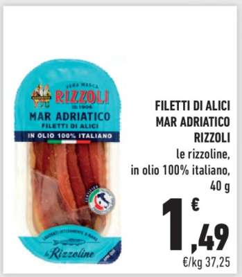 FILETTI DI ALICI MAR ADRIATICO RIZZOLI