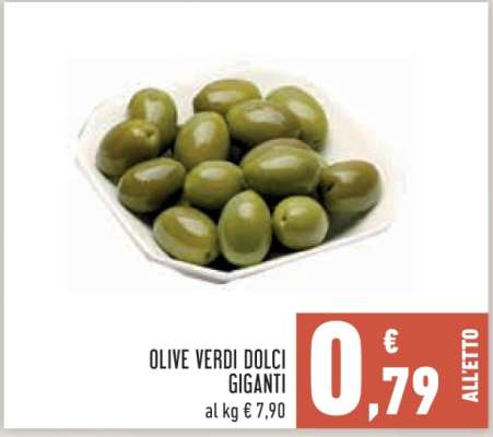 Olive verdi dolci giganti