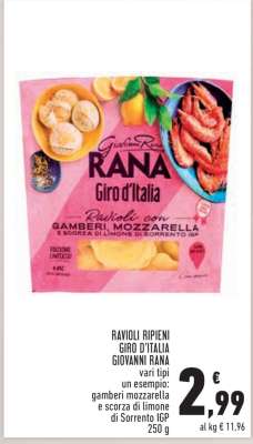 RAVIOLI RIPIENI GIRO D'ITALIA GIOVANNI RANA