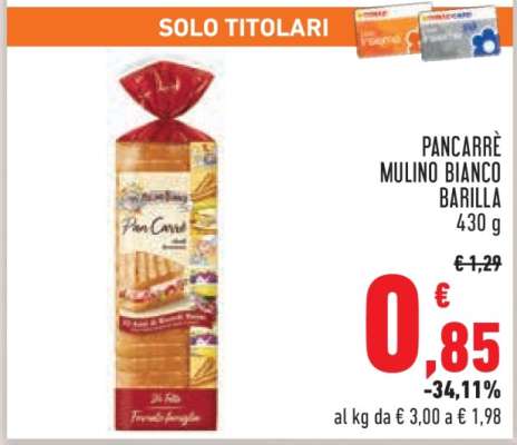 Pancarrè Mulino Bianco Barilla