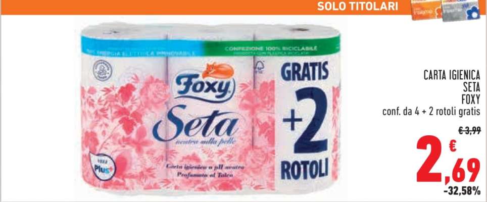 Carta Igienica Seta Foxy