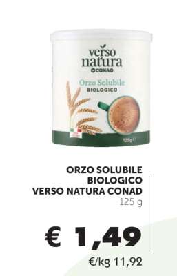 ORZO SOLUBILE BIOLOGICO VERSO NATURA CONAD