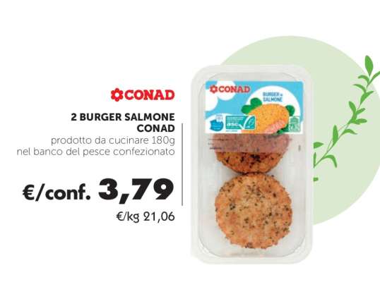 2 BURGER SALMONE CONAD