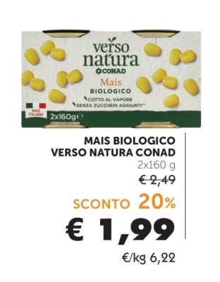 MAIS BIOLOGICO VERSO NATURA CONAD