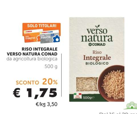 RISO INTEGRALE VERSO NATURA CONAD