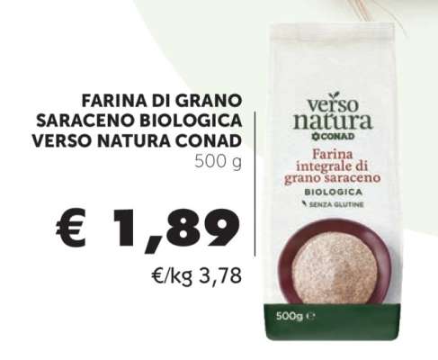 FARINA DI GRANO SARACENO BIOLOGICA VERSO NATURA CONAD