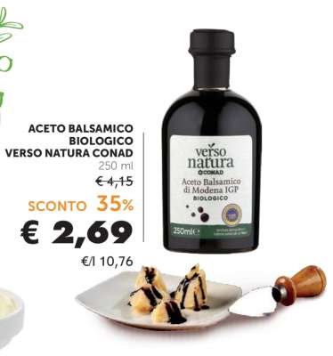 ACETO BALSAMICO BIOLOGICO VERSO NATURA CONAD