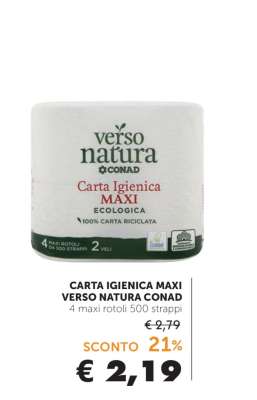 CARTA IGIENICA MAXI VERSO NATURA CONAD