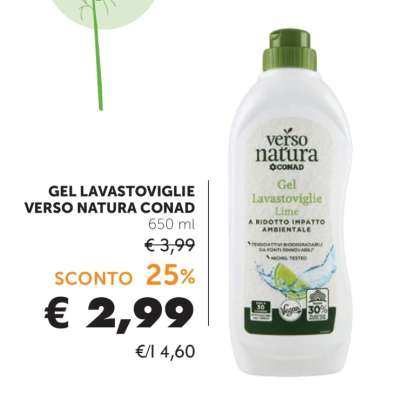 GEL LAVASTOVIGLIE VERSO NATURA CONAD