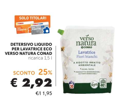 Detersivo liquido per lavatrice eco Verso Natura Conad