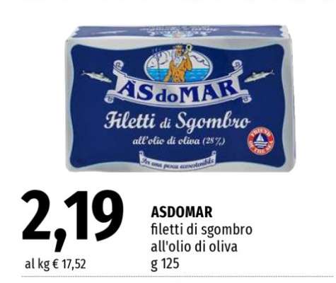 ASDOMAR filetti di sgombro all'olio di oliva