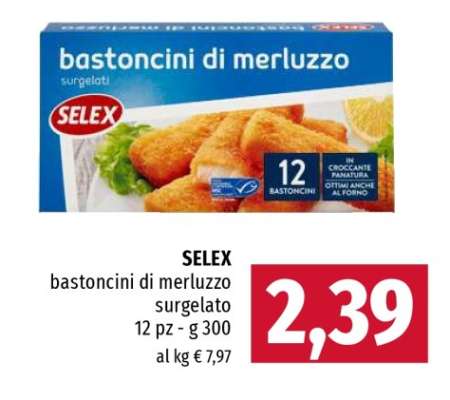 SELEX bastoncini di merluzzo surgelato