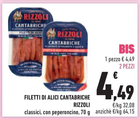 FILETTI DI ALICI CANTABRICHE RIZZOLI