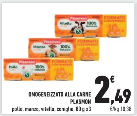 Omogeneizzato alla Carne Plasmon
