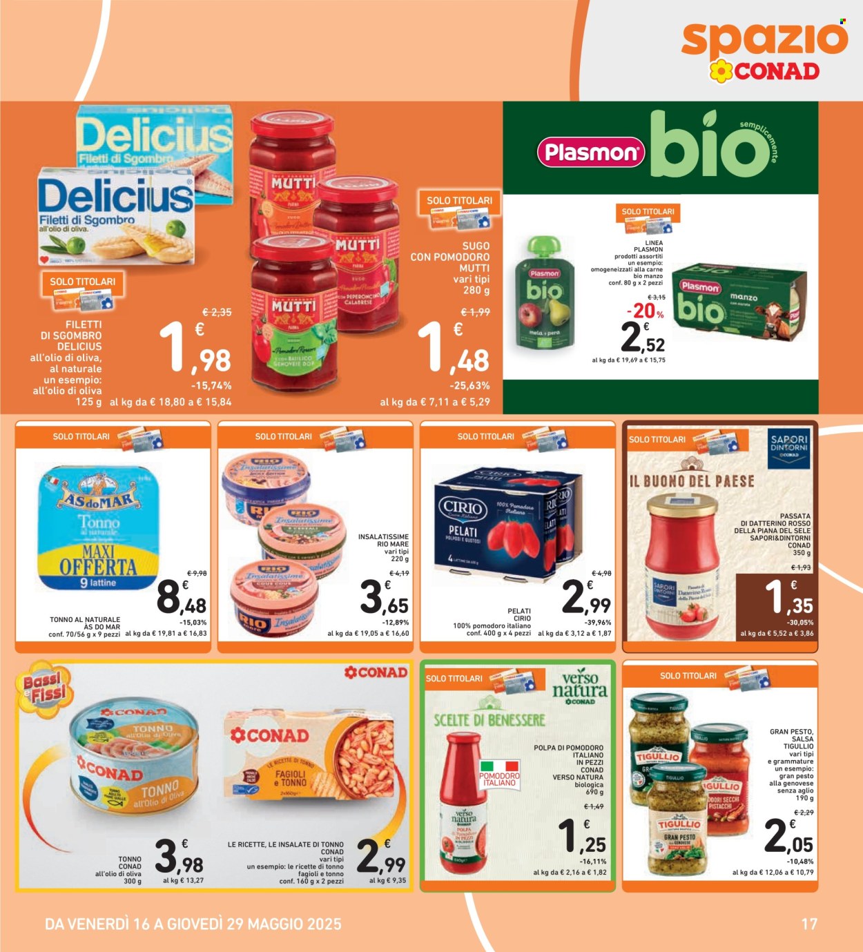 Volantino Spazio Conad - 16/5/2025 - 29/5/2025. Pagina 1