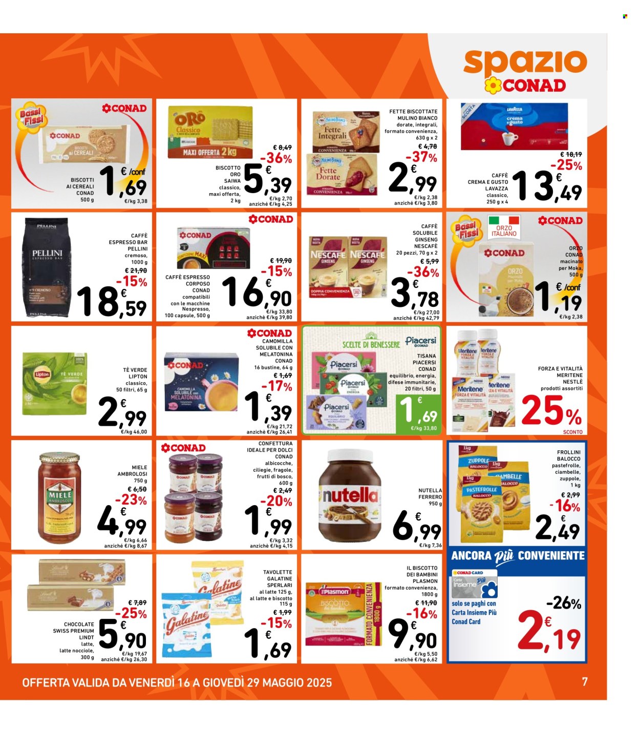 Volantino Spazio Conad - 16/5/2025 - 29/5/2025. Pagina 1