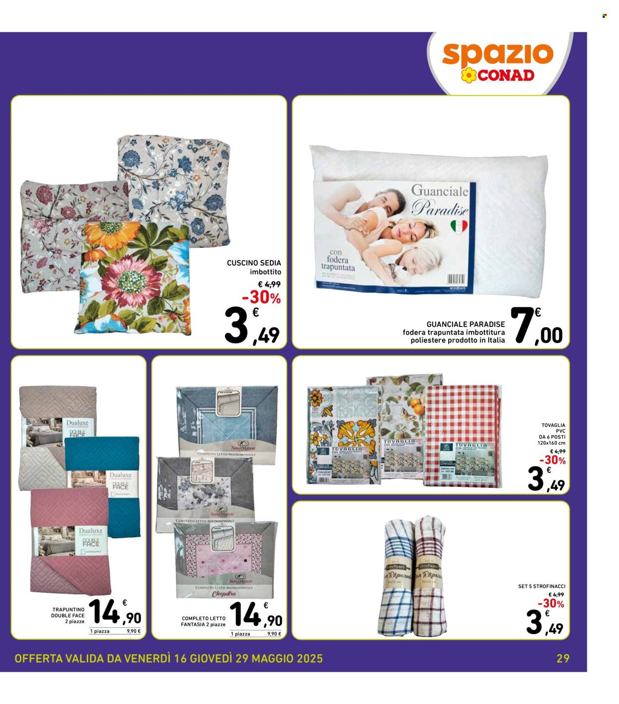 Volantino Spazio Conad - 16/5/2025 - 29/5/2025. Pagina 1