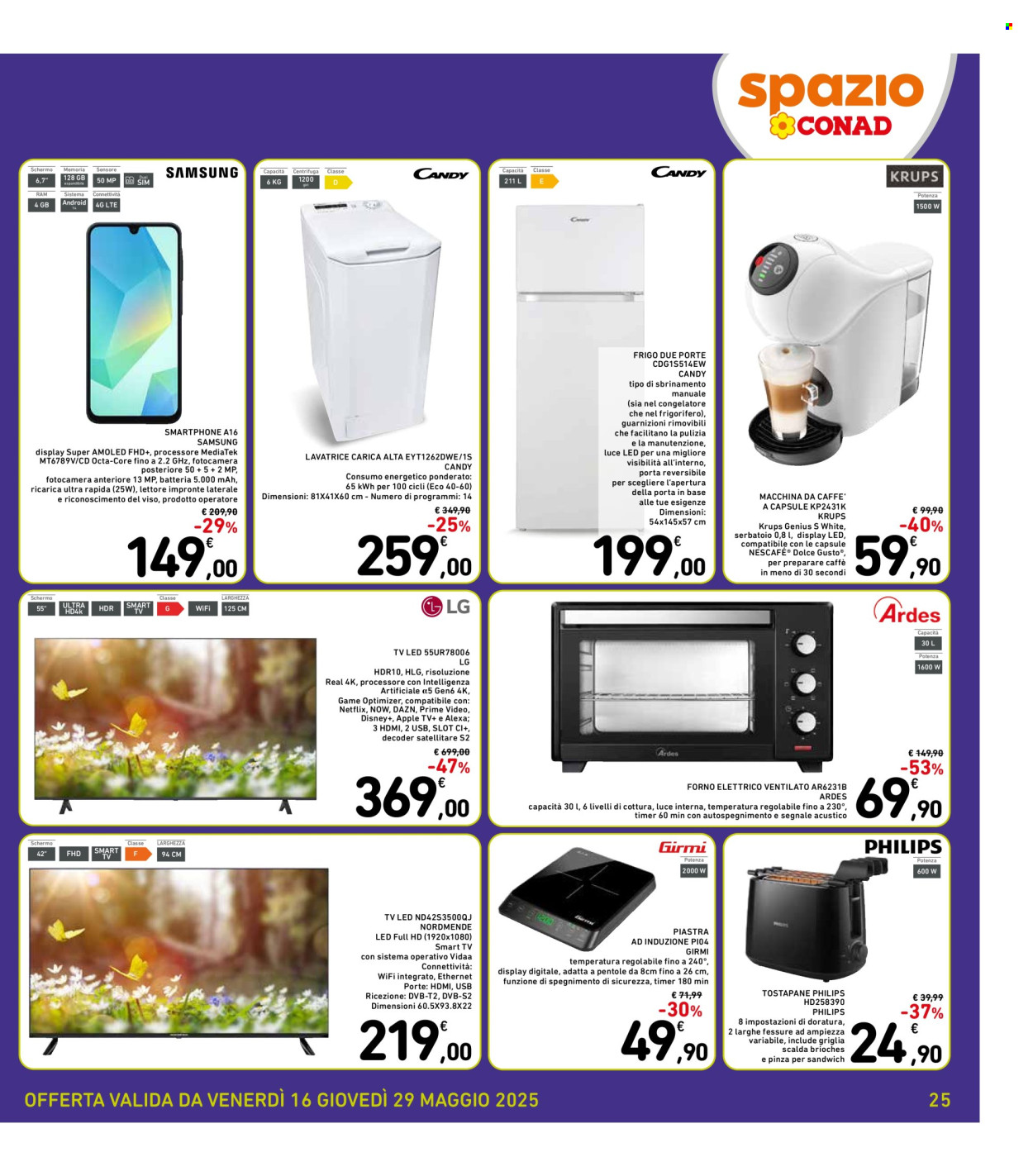 Volantino Spazio Conad - 16/5/2025 - 29/5/2025. Pagina 1
