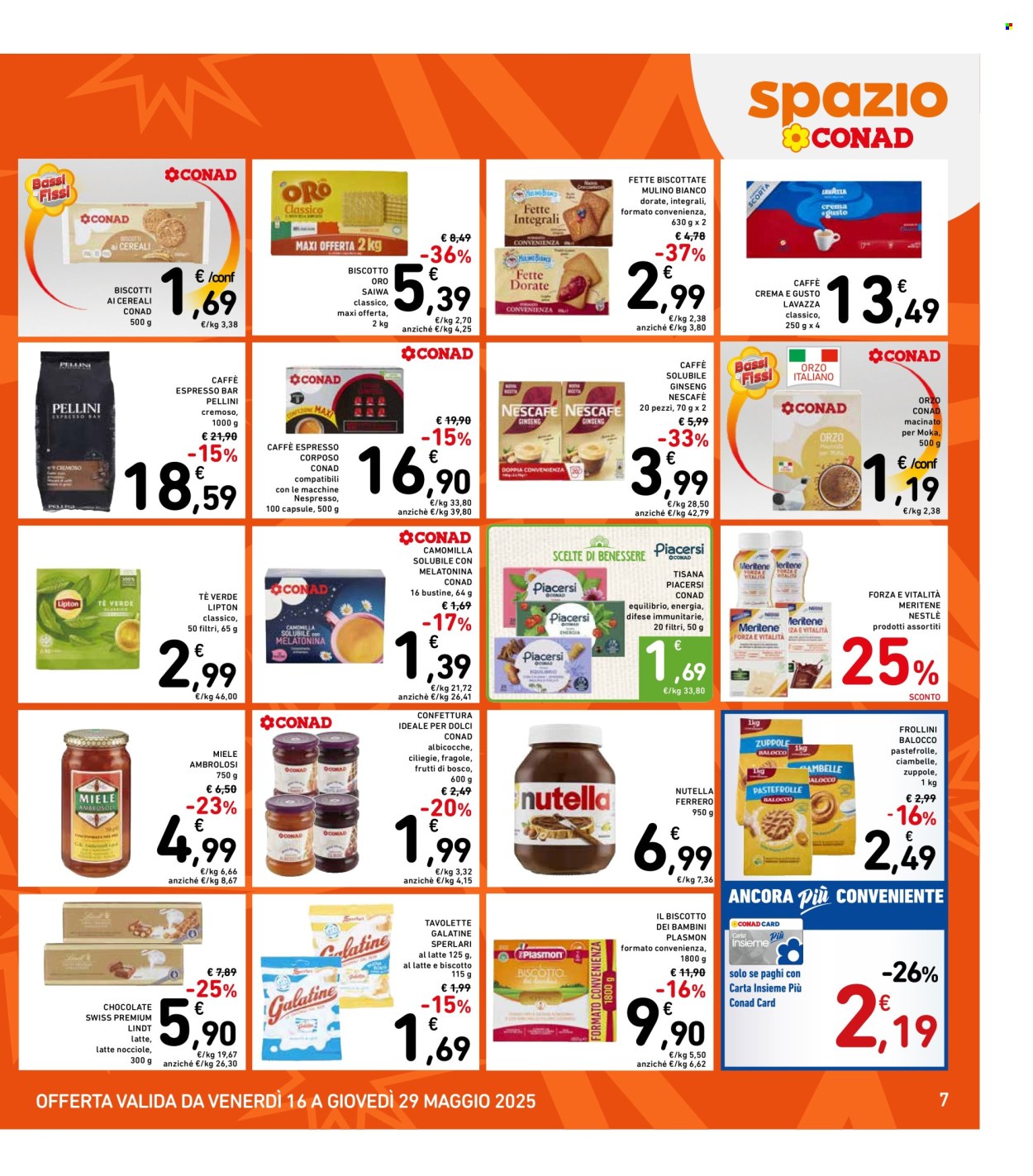 Volantino Spazio Conad - 16/5/2025 - 29/5/2025. Pagina 1