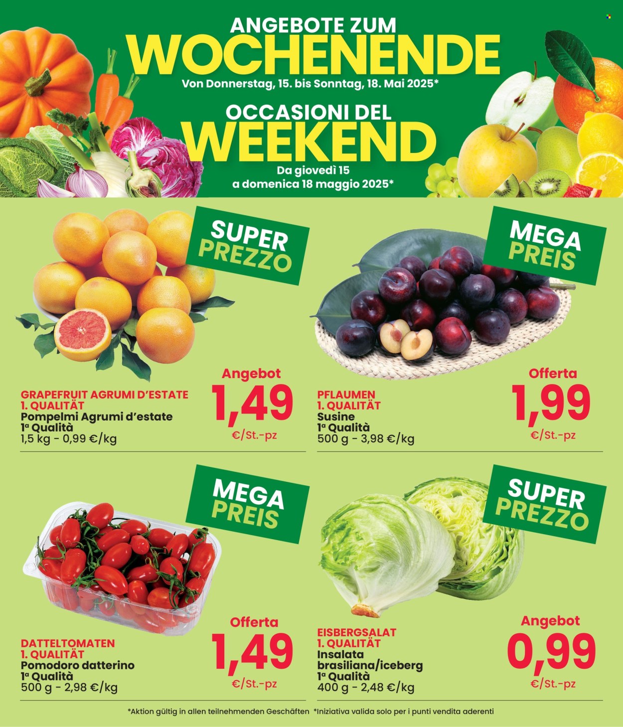 Volantino Eurospar - 15/5/2025 - 18/5/2025. Pagina 1