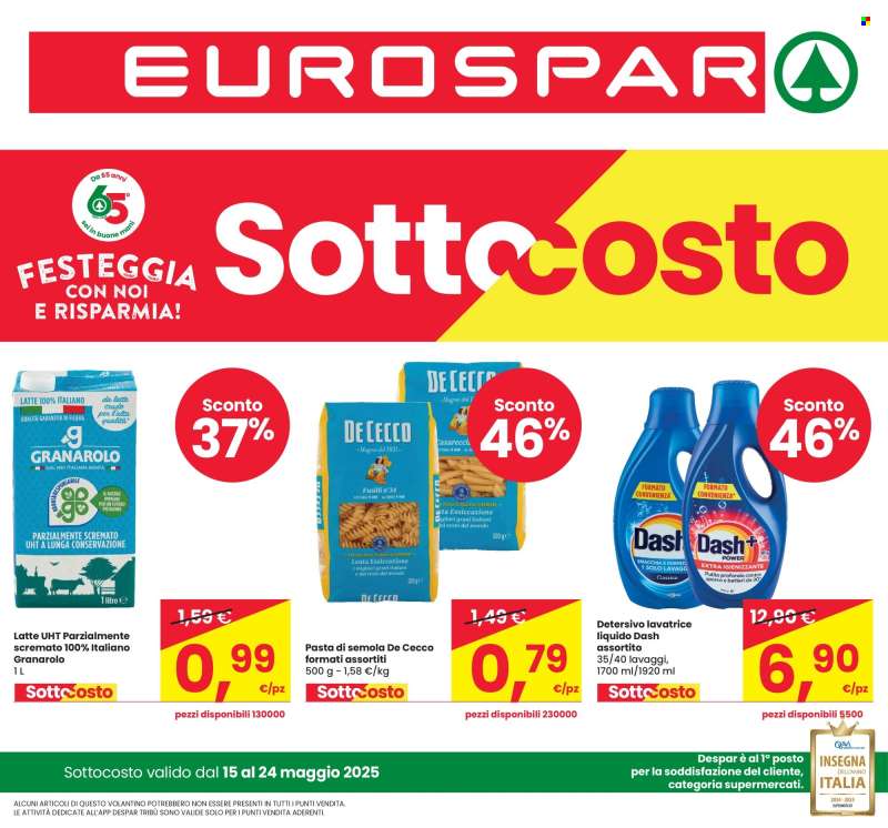 Volantino Eurospar - 15/5/2025 - 24/5/2025.