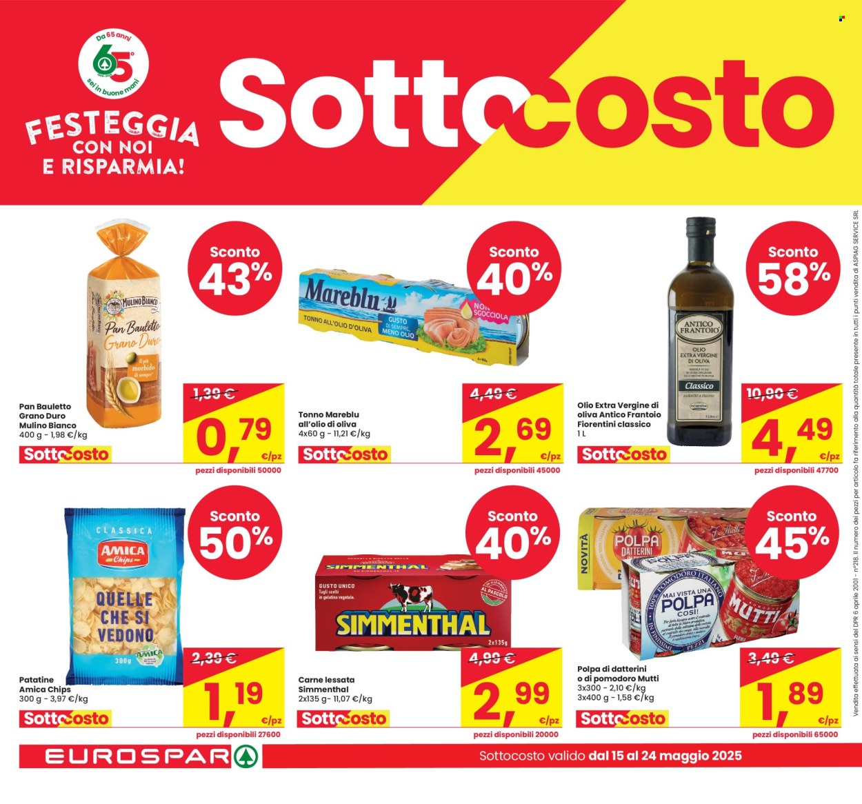 Volantino Eurospar - 15/5/2025 - 24/5/2025. Pagina 1