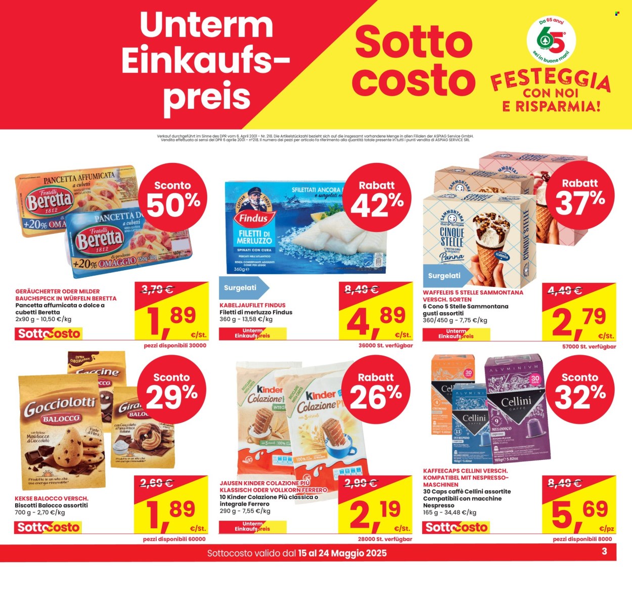 Volantino Eurospar - 15/5/2025 - 24/5/2025. Pagina 1