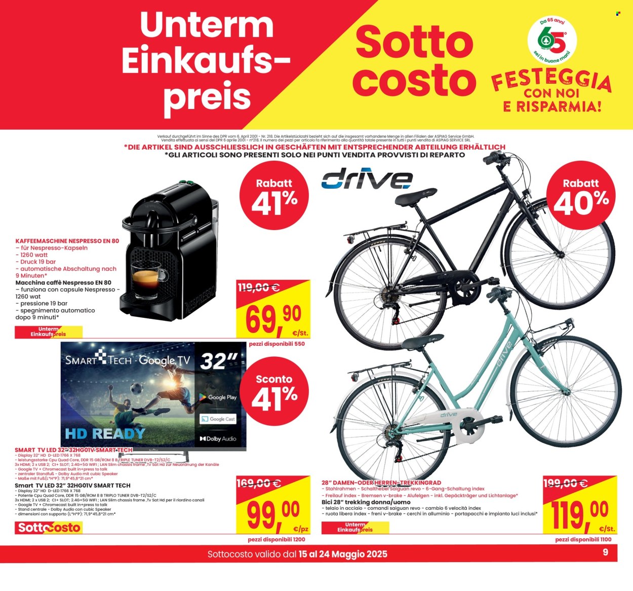 Volantino Eurospar - 15/5/2025 - 24/5/2025. Pagina 1