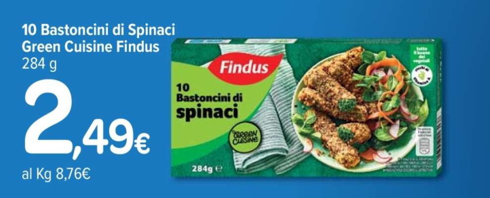 10 Bastoncini di Spinaci Green Cuisine Findus