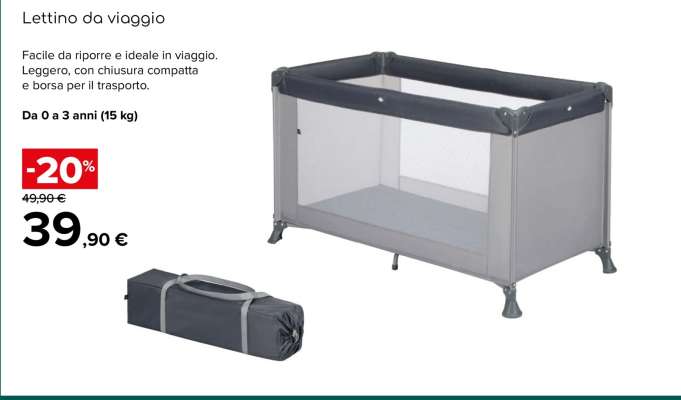 Lettino da viaggio