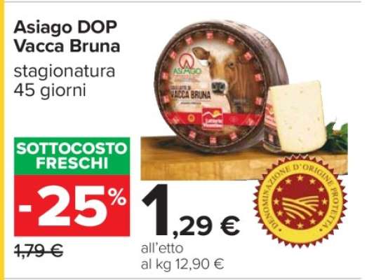 Asiago DOP Vacca Bruna